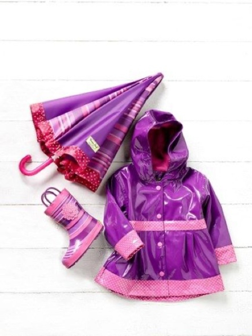 Toddler Girls hooded raincoat
